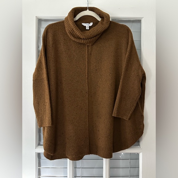Time and Tru Sweaters - Time And Tru Women’s M (8-10) 3/4 Sleeve Brown Cowl Neck Sweater | SKU 0226